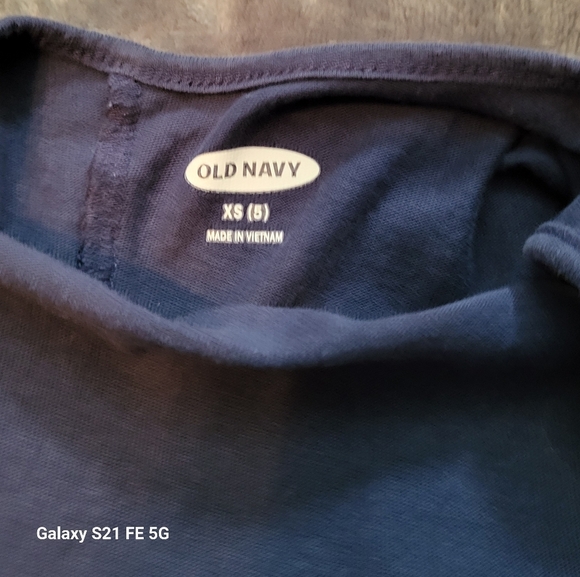 🩷 3/$15 Girls (XS[5]) OLD NAVY Blue & White Casual Sundress w/Floral Print NWOT - Picture 3 of 4